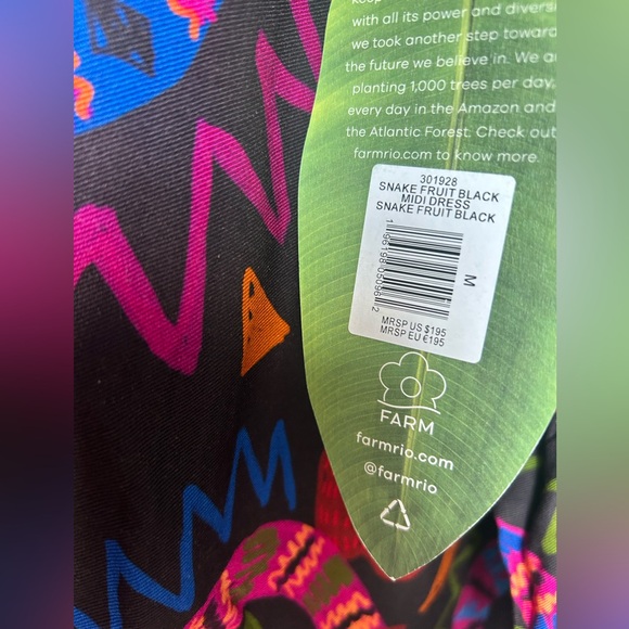 Farm Rio Snake Garden Midi Dress - Picture 2 of 6